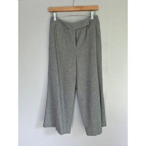 Talbots Wool Blend Wide Leg Crop Pants Women Size 2 4 petite Career‎ Business